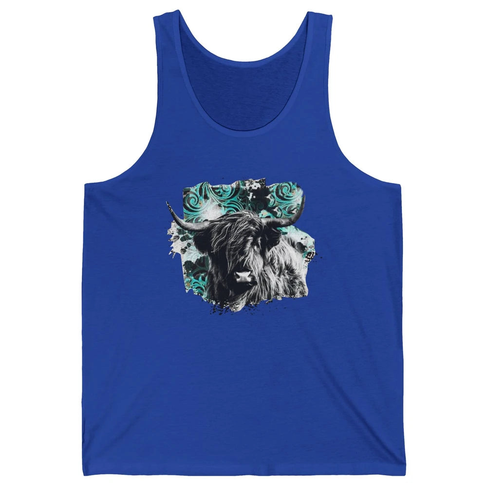 Highland Cow Western Country Cow Darling Highland Cow Lovers Unisex Jersey Tank
