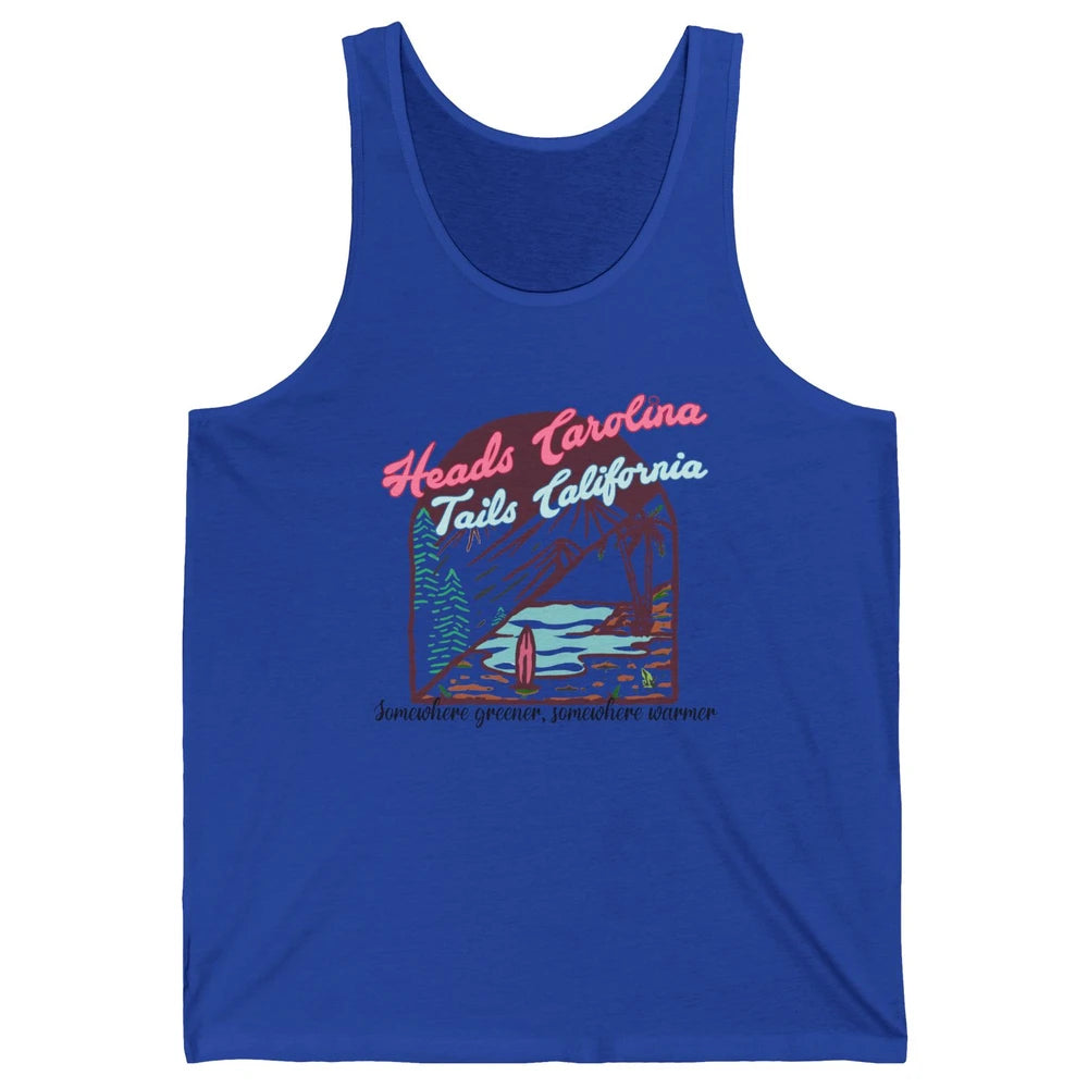 Heads Carolina Tail California Western Summer Beach Paradise Unisex Jersey Tank
