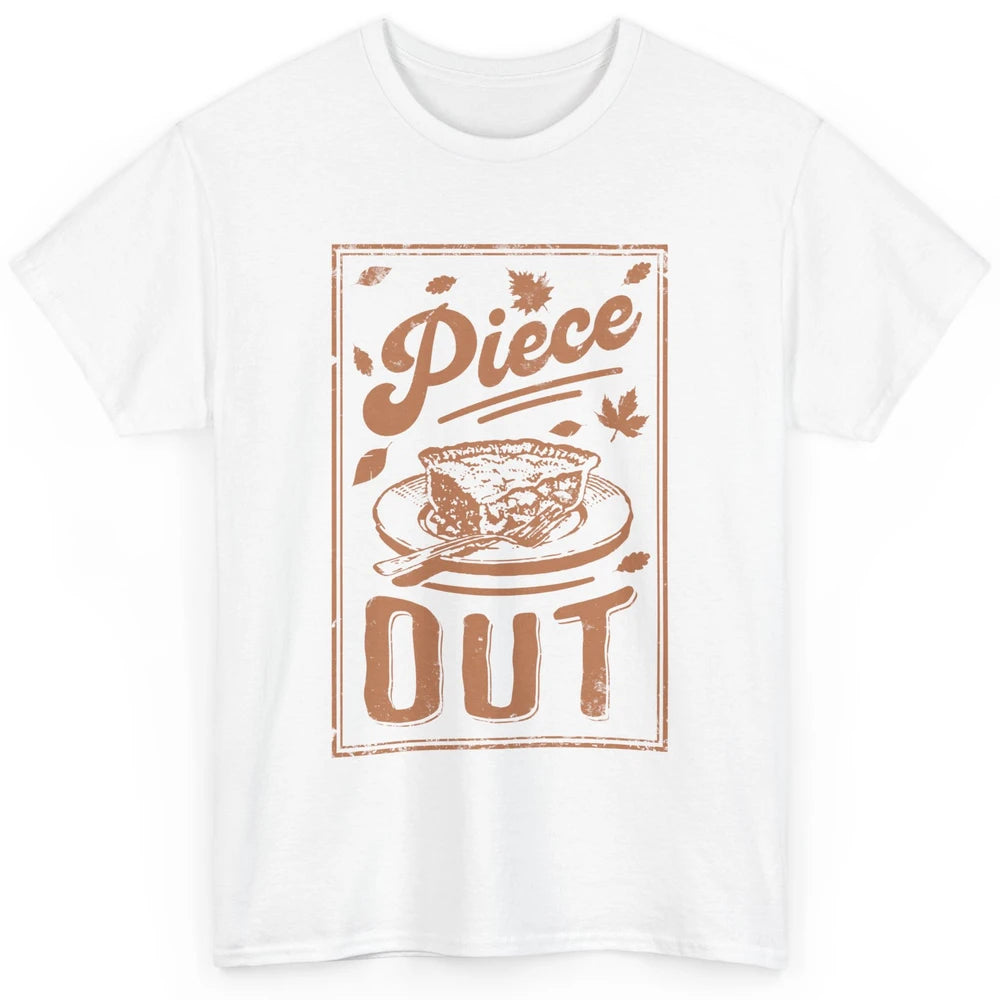 Retro Piece Out Pumpkin Pie Thanksgiving Dinner Fall Food Classic Unisex T-Shirt