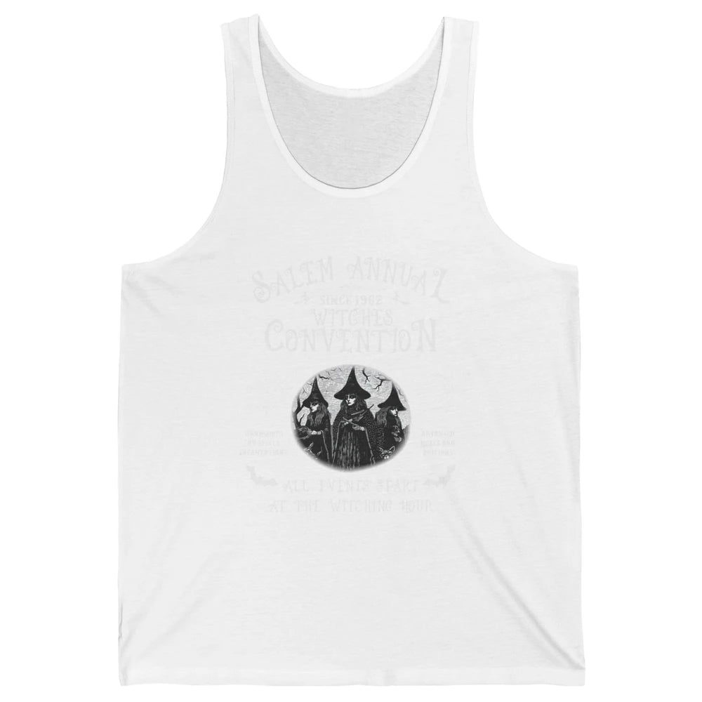 Retro Salem Annual Witches Convention Halloween Witch Magic Unisex Jersey Tank