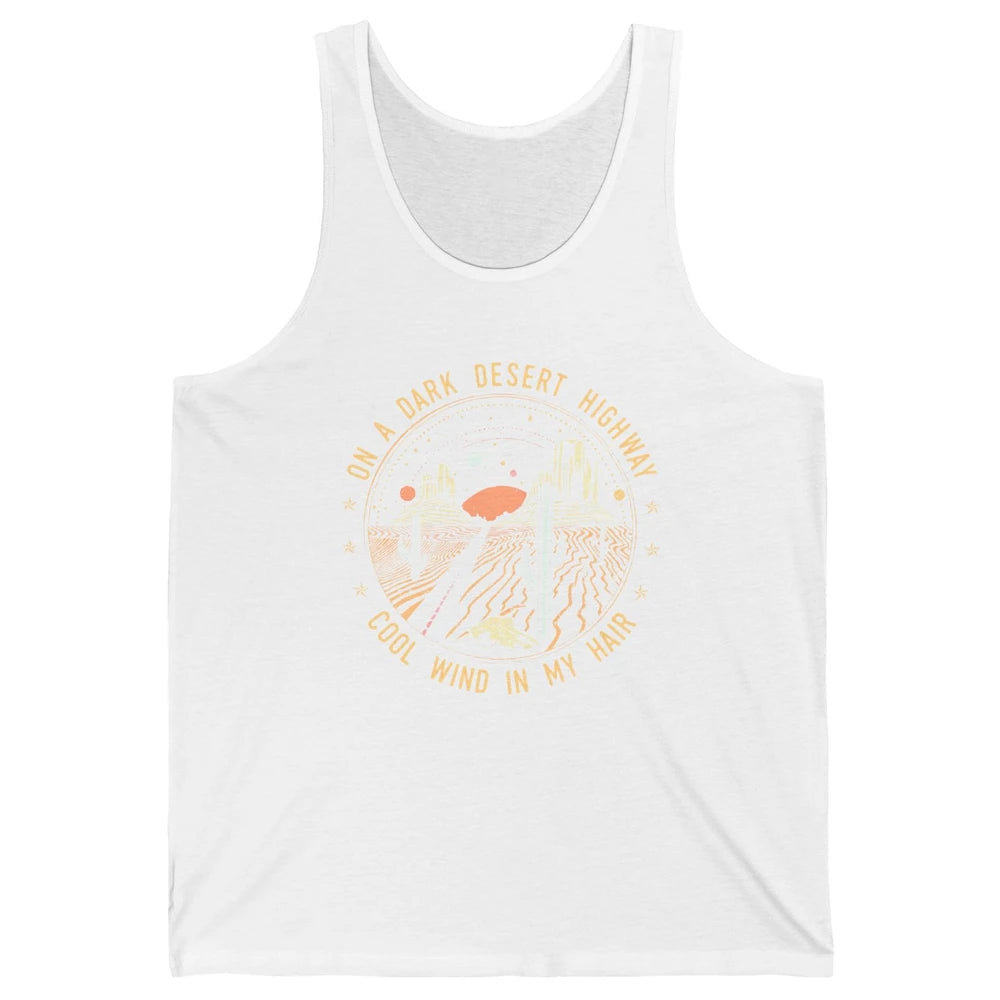Adventure Camping Retro Dark Desert Highway Travel Gift Unisex Jersey Tank
