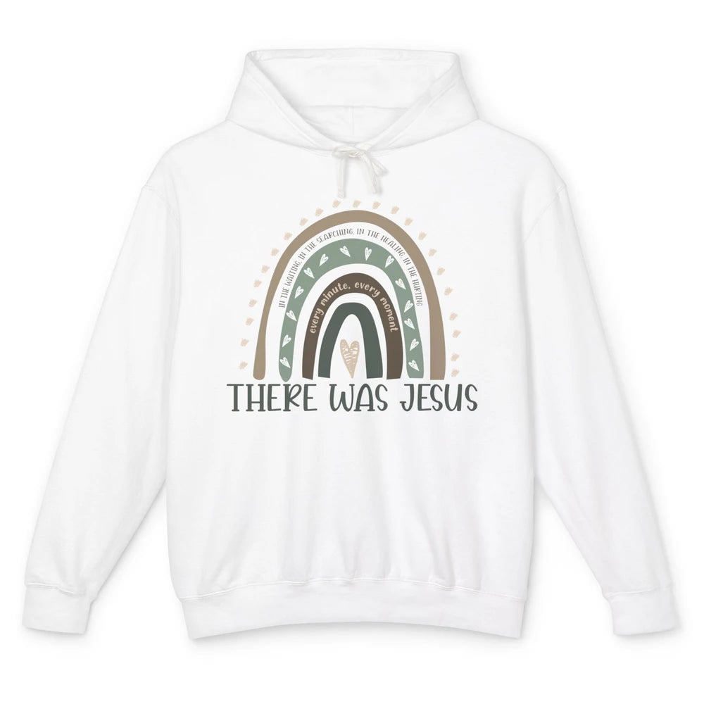 Retro Rainbow In Every Minute There Was Jesus Christian Gift Unisex Lightweight Hoodie