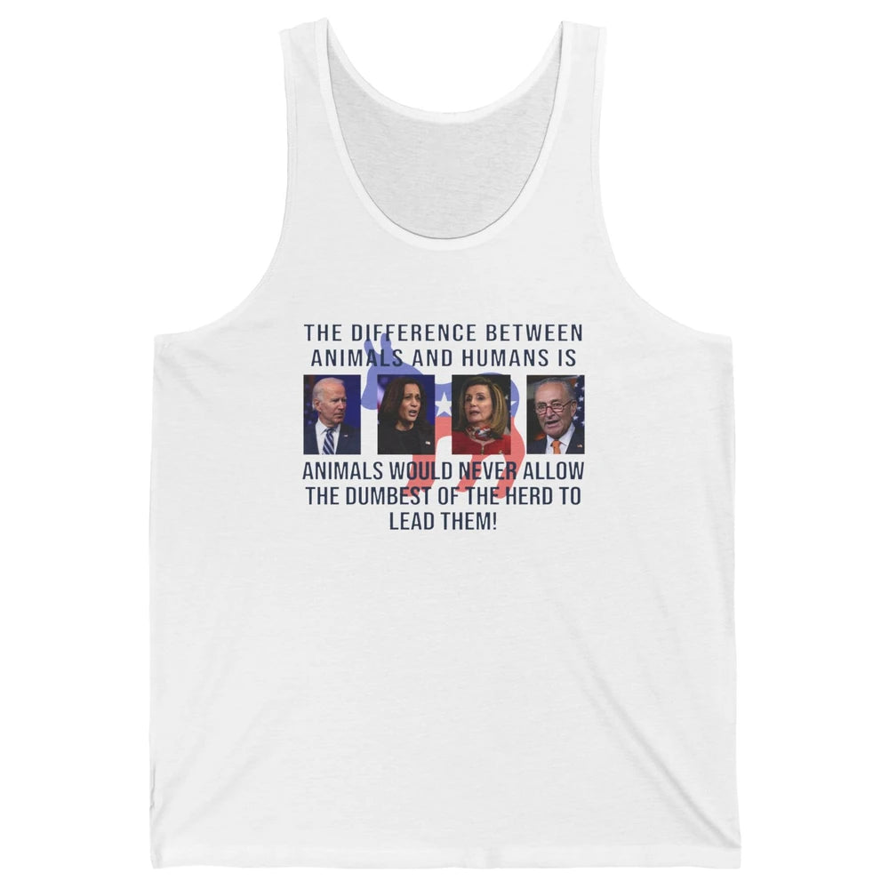 Funny Anti Biden Never Allow The Dumbest To Lead Democrats Unisex Jersey Tank