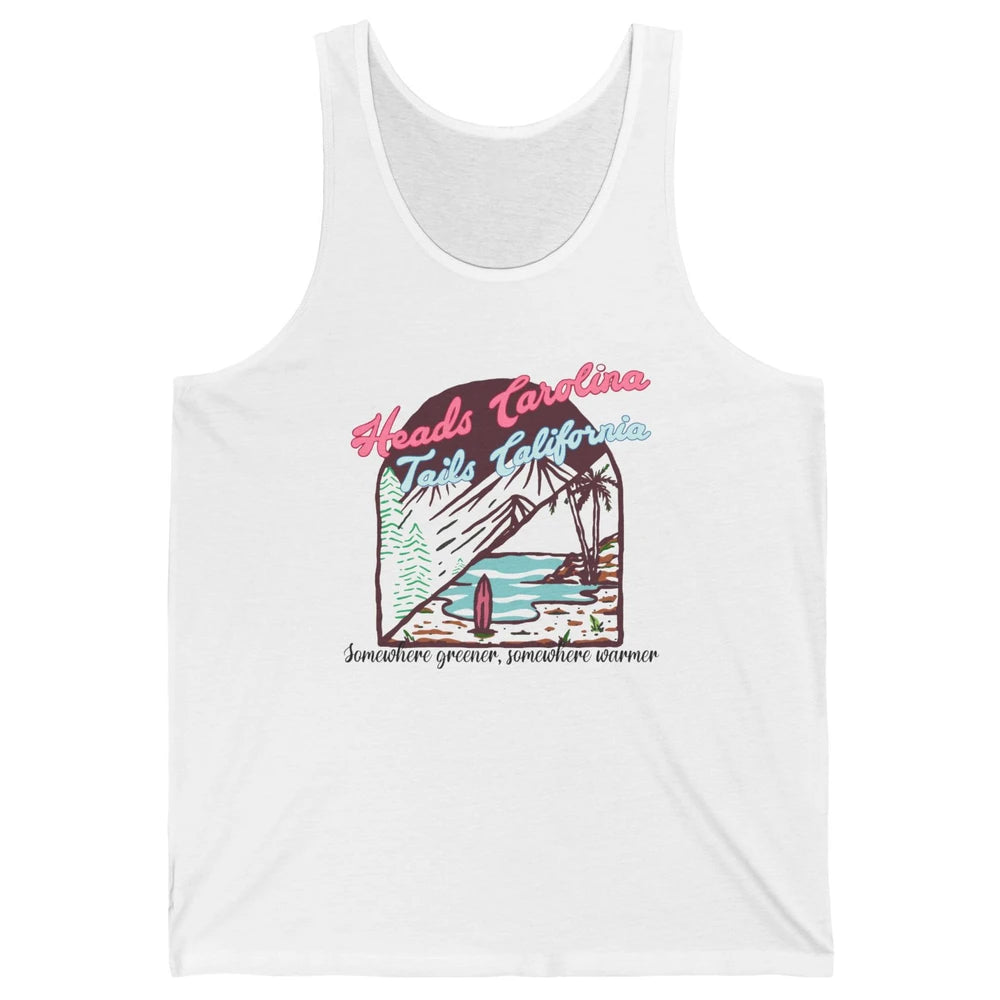 Heads Carolina Tail California Western Summer Beach Paradise Unisex Jersey Tank
