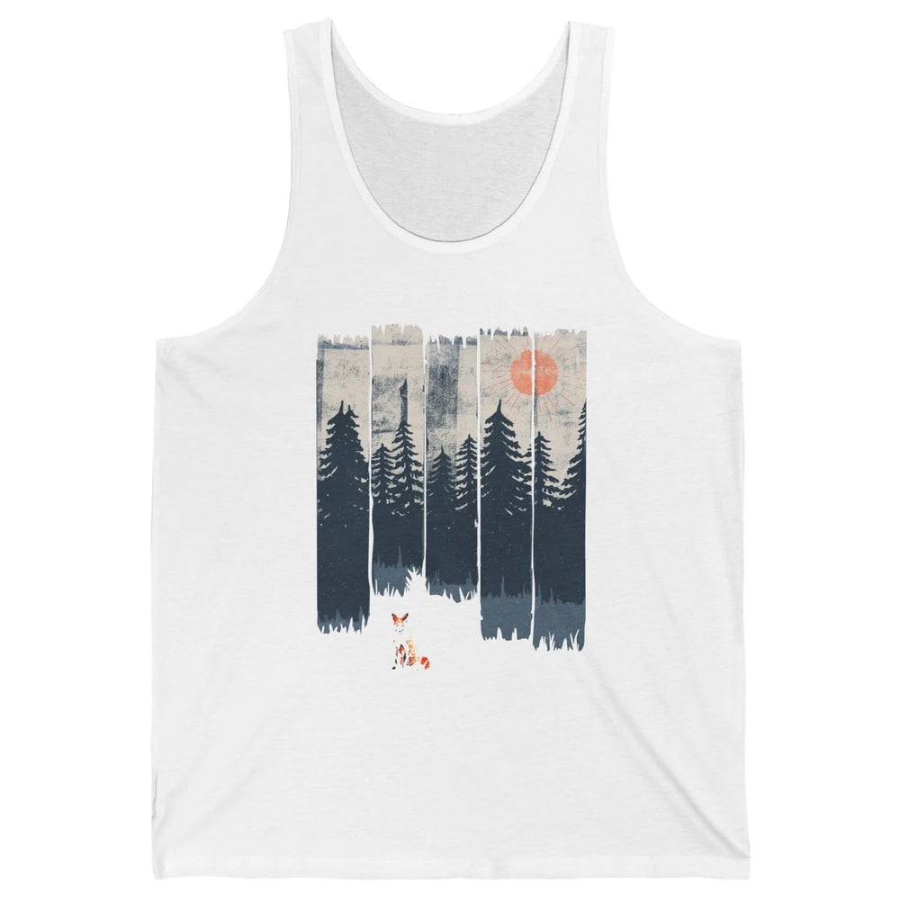 A Fox In The Wild Nature Sunset Wildlife In The Wilderness Unisex Jersey Tank