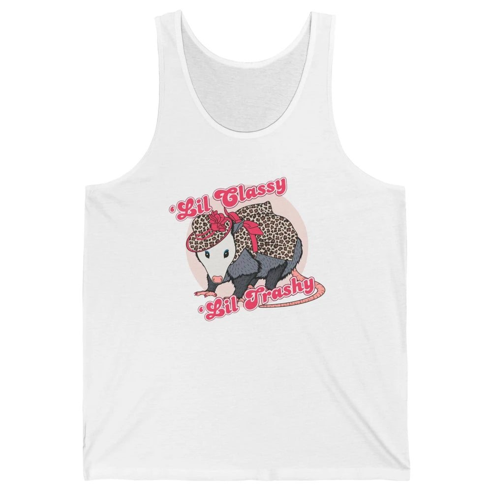 Leopard Possum Lil Classy Lil Trashy Possum Sarcastic Unisex Jersey Tank