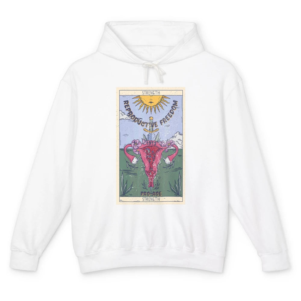 1973 Pro Roe Feminist Strength Tarot Card Mystical Halloween Unisex Lightweight Hoodie