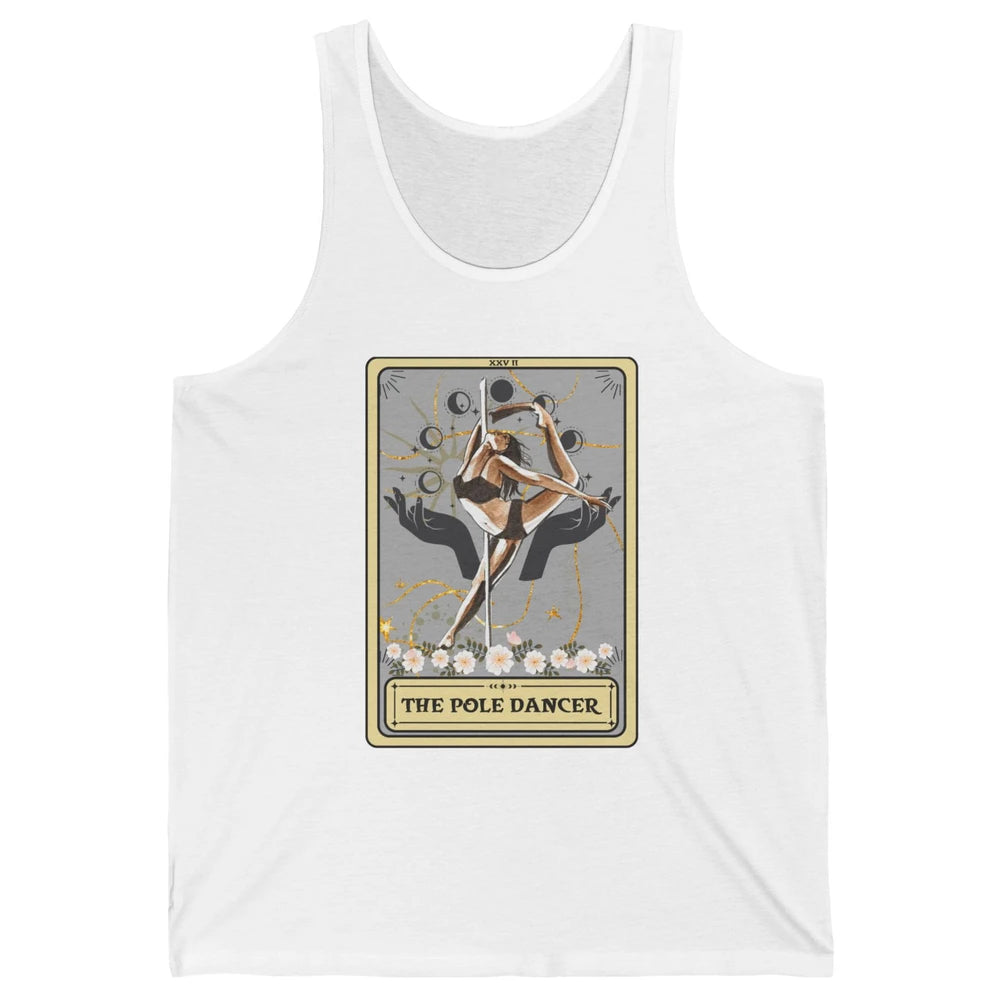 Retro The Pole Dancer Tarot Card Pole Dancing Halloween Unisex Jersey Tank