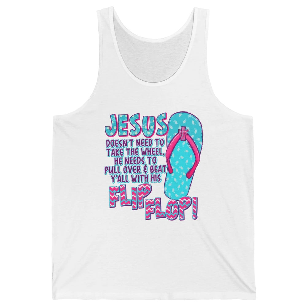 Christian Jesus Doesn't Need To Take The Wheel Religious Unisex Jersey Tank