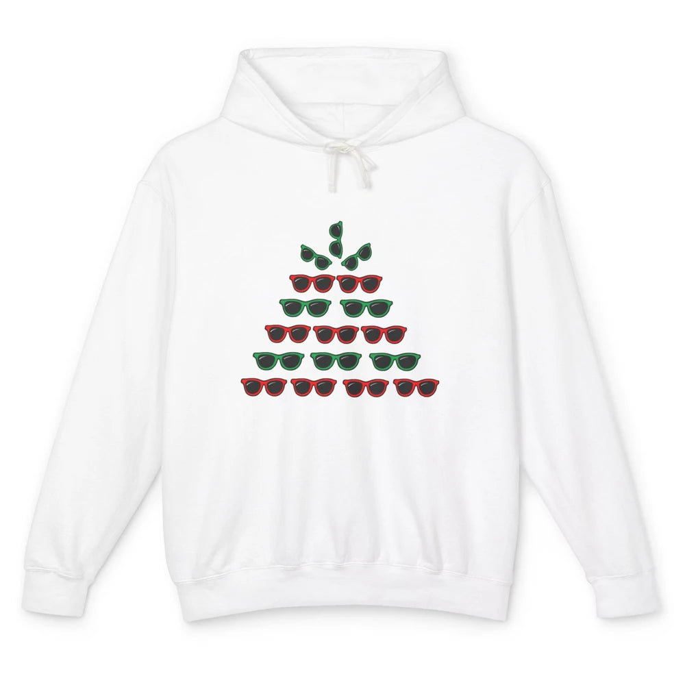 Optician Christmas Funny Xmas Tree Eyeglasses Optometrist Unisex Lightweight Hoodie