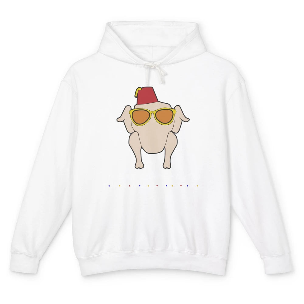 Funny Friends Turkey The One Where It's Thanksgiving Gift Unisex Lightweight Hoodie