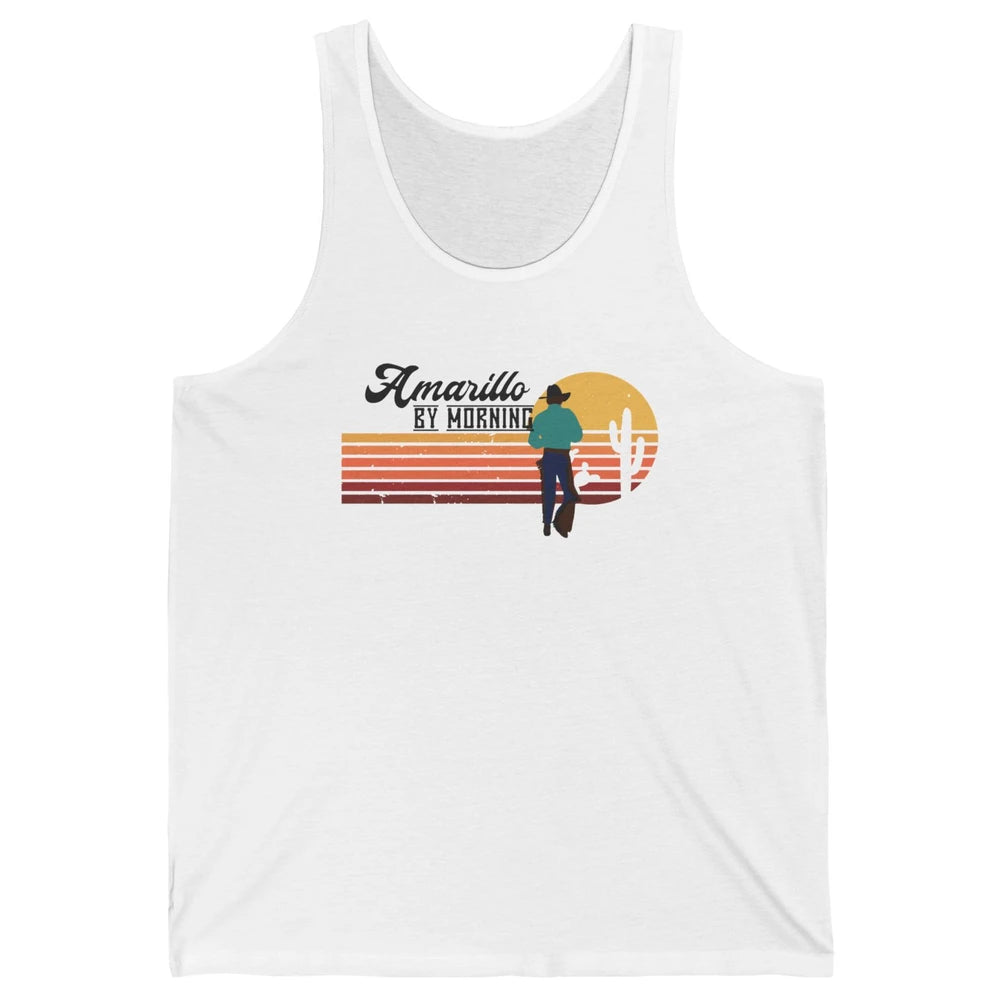 Vintage Cowboy Amarillo By Morning Cactus Western Country Unisex Jersey Tank
