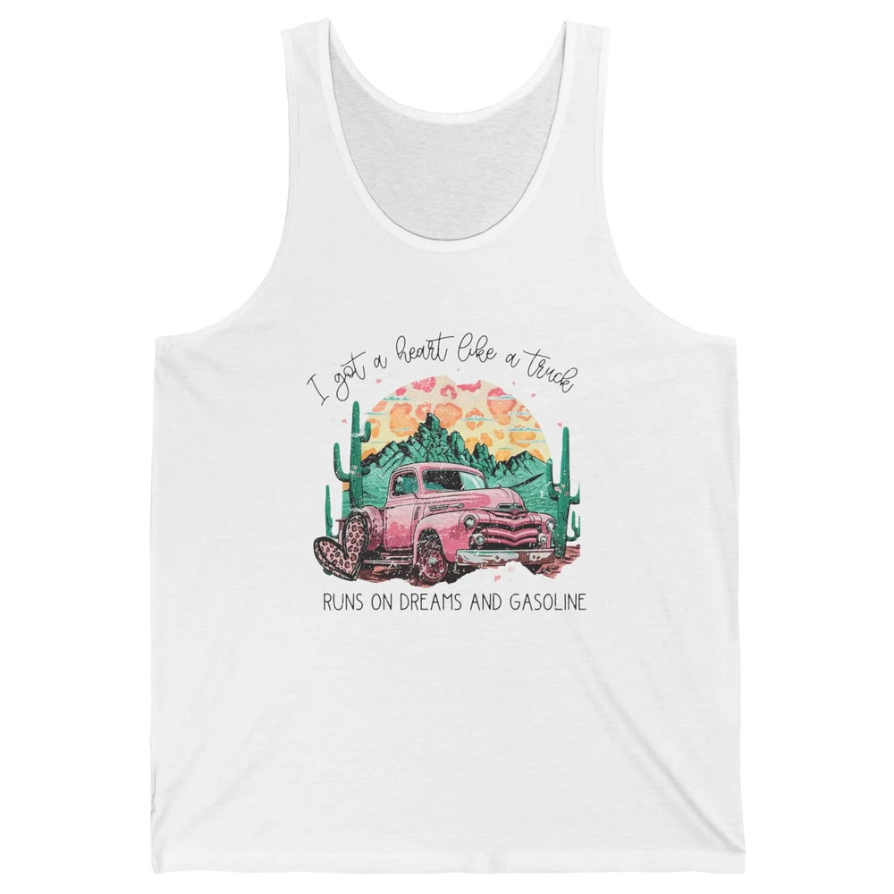 Retro Desert Truck Got A Heart Like A Truck Western Country Unisex Jersey Tank