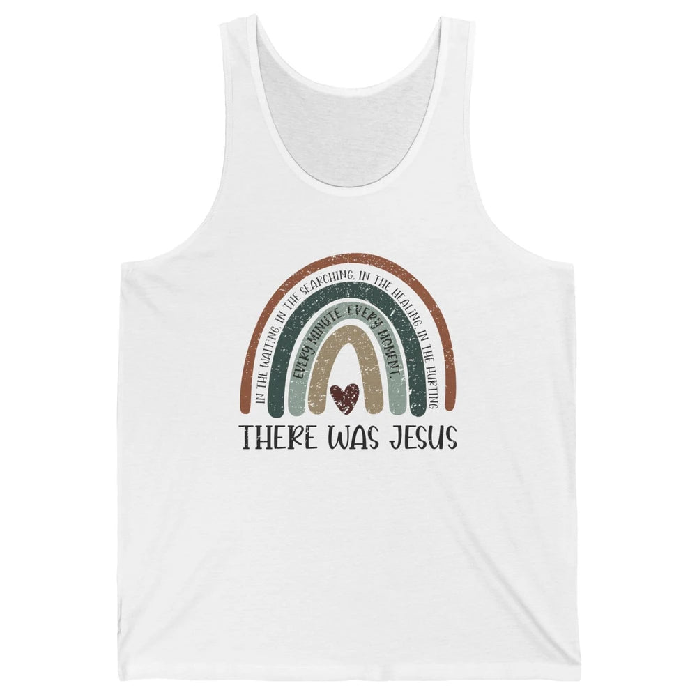 Retro Rainbow In Every Minute There Was Jesus Christian Gift Unisex Jersey Tank