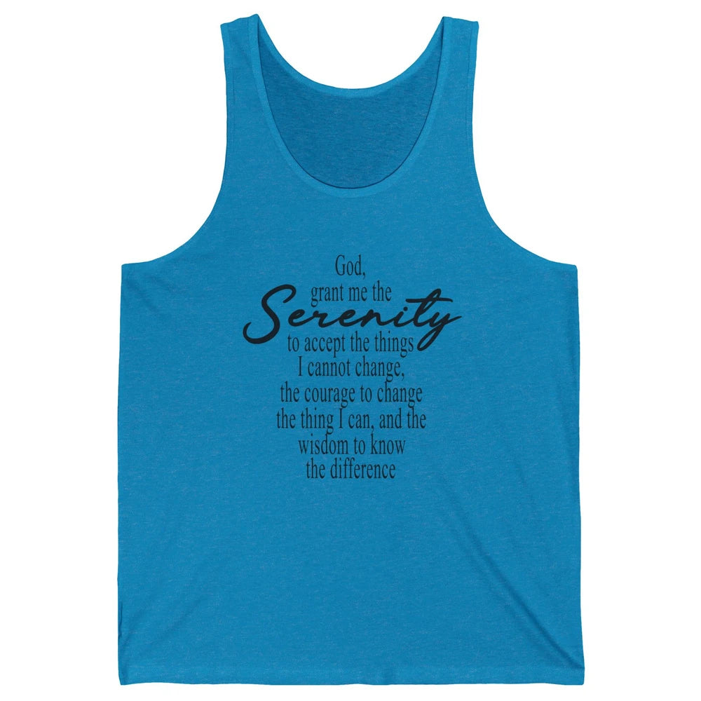 Christian God Grant Me The Serenity To Accept Prayer Faith Unisex Jersey Tank