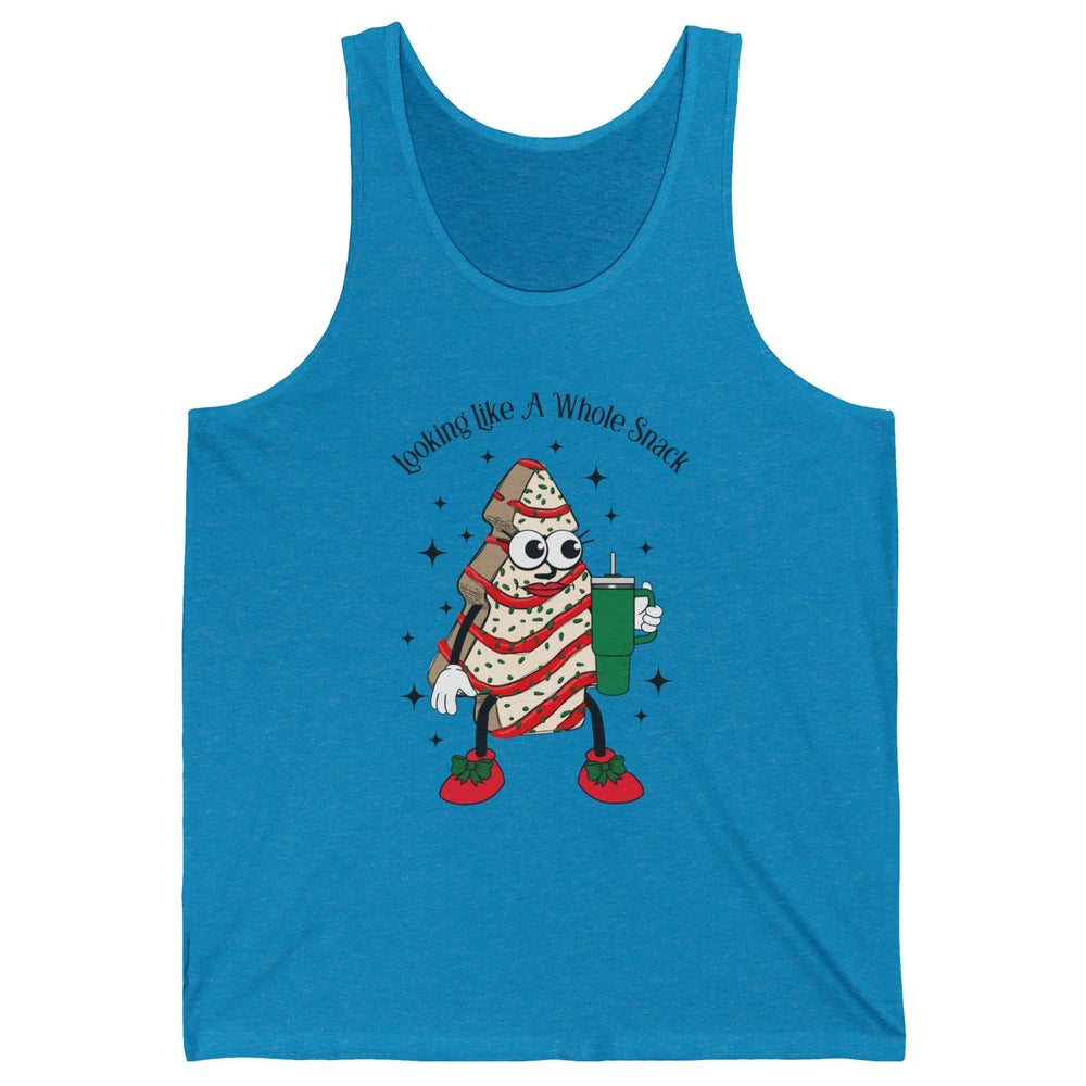 Funny Christmas Tree Cake Out Here Look Like A Snack Unisex Jersey Tank