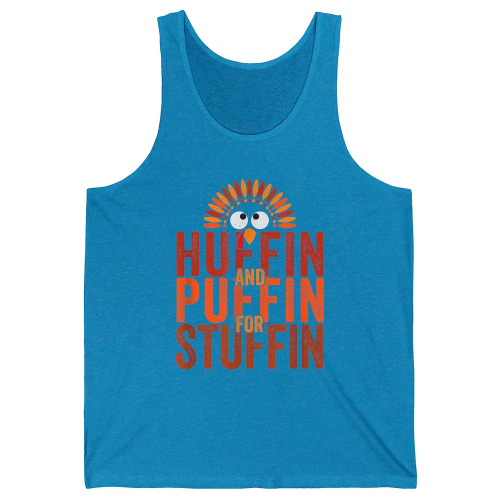Thanksgiving Run Turkey Trot Huffin And Puffin Chicken Fall Unisex Jersey Tank