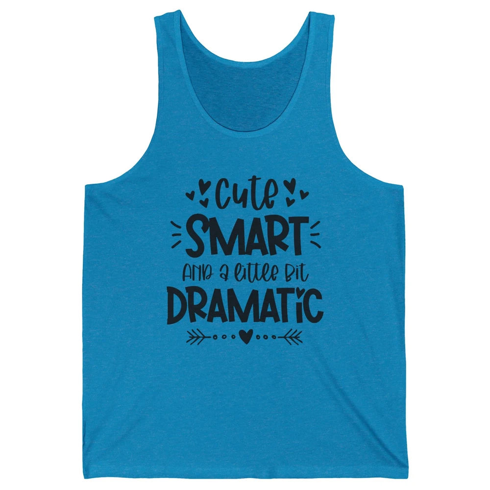 Retro Groovy Cute Smart & A Little Bit Dramatic Drama Queen Unisex Jersey Tank