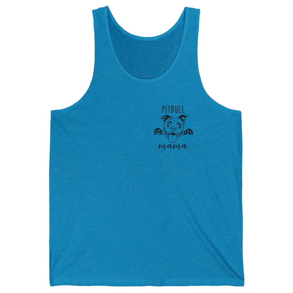 Cute Pitbull Mama Pocket Funny Hiding Dog Pet Mom Lover Unisex Jersey Tank
