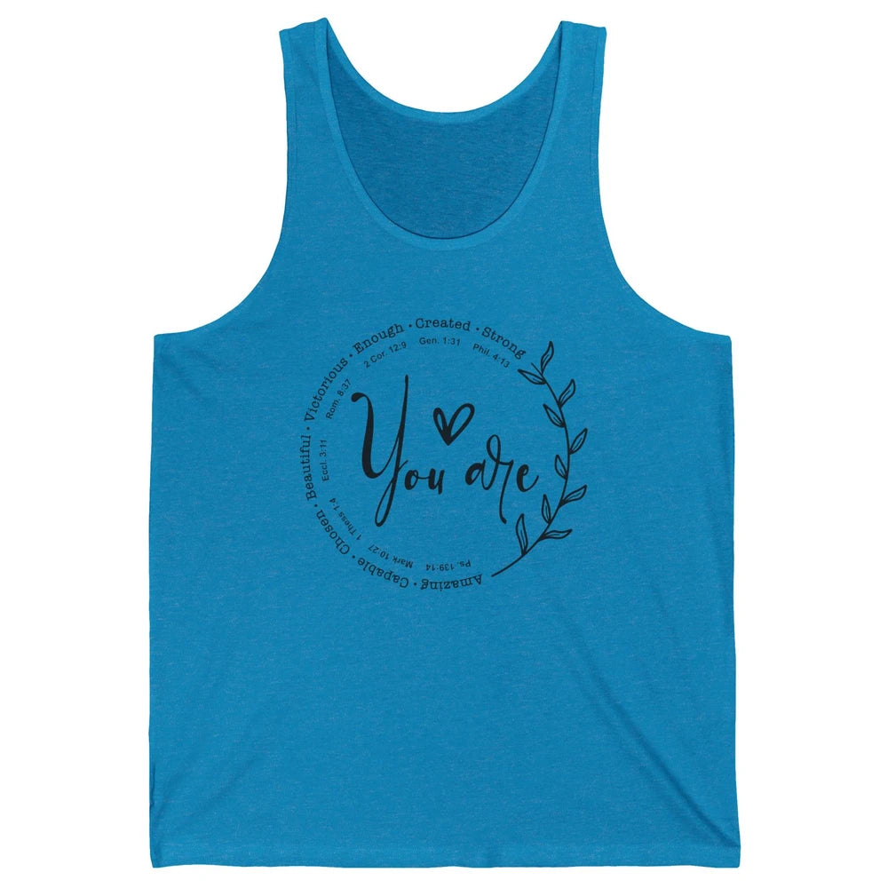 God Says You Are Bible Verse Christian Religious Jesus Faith Unisex Jersey Tank