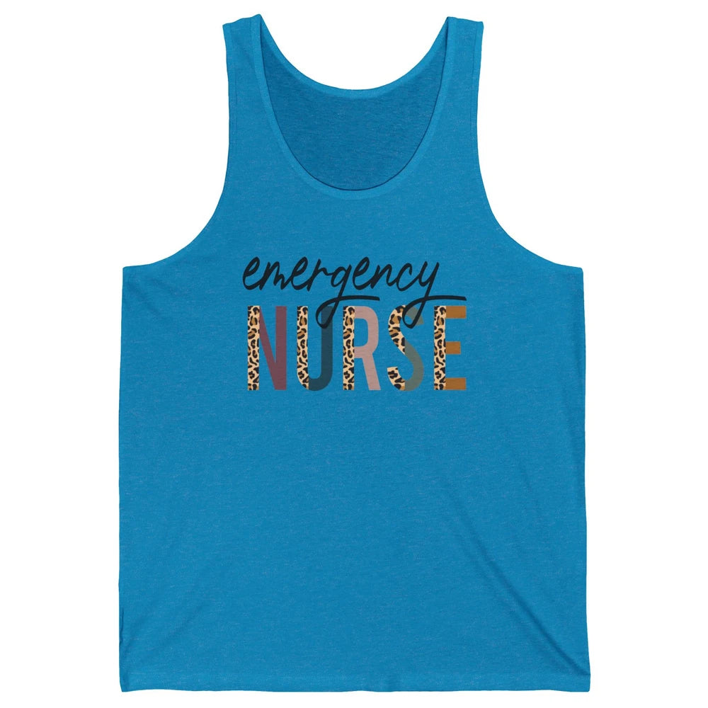 Emergency Nurse Leopard Nurse Gift Unisex Jersey Tank
