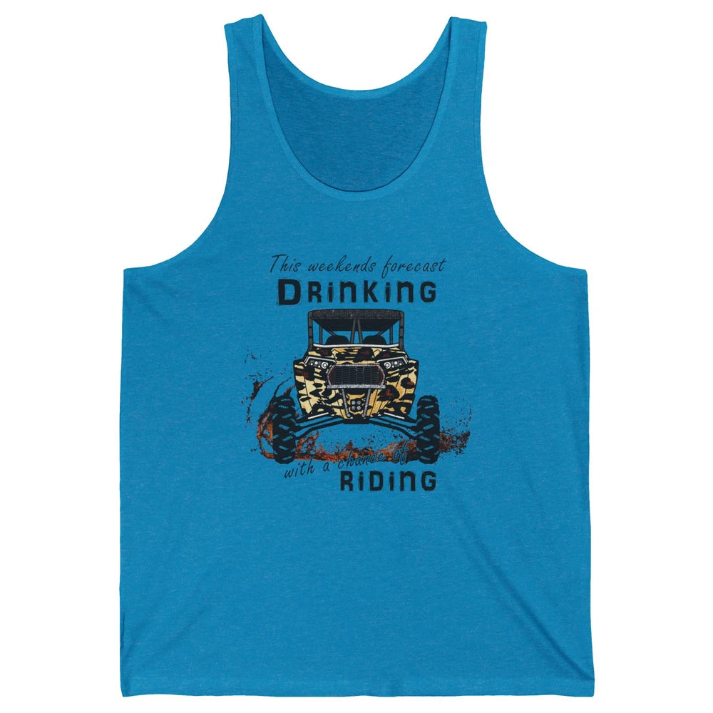 Leopard UTV Weekend Forecast Drinking Mud Riding SXS Life Unisex Jersey Tank