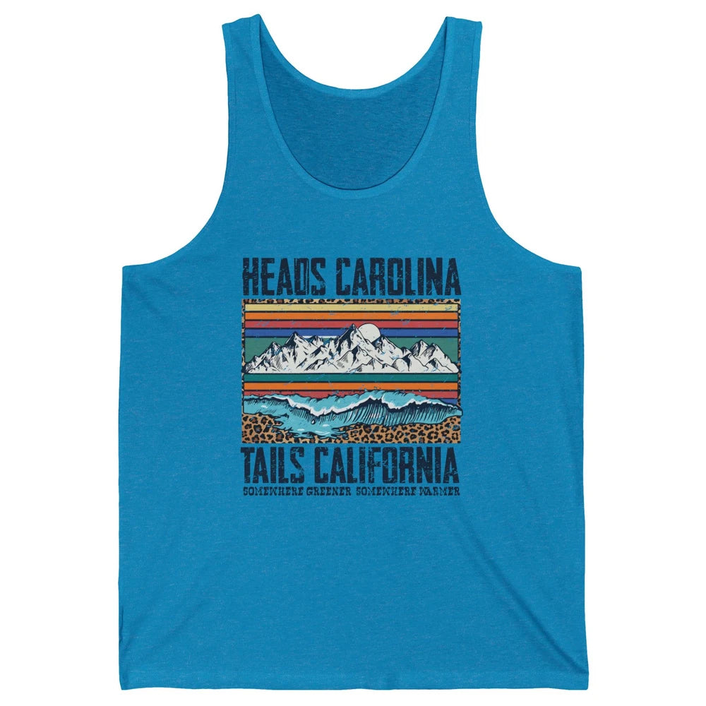 Vintage Heads Carolina Tail California Summer Beach Paradise Unisex Jersey Tank