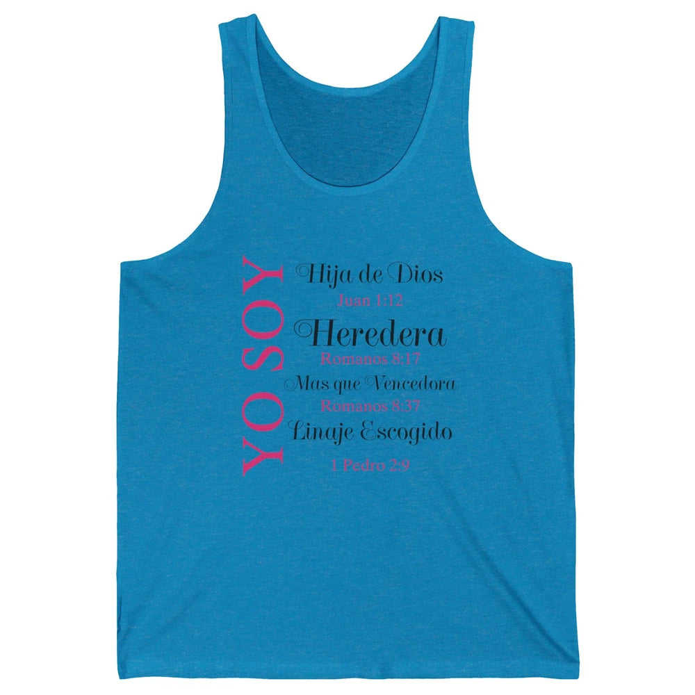 Christian Yo Soy Inspiracion Bible Verse Spanish Religiosa Unisex Jersey Tank