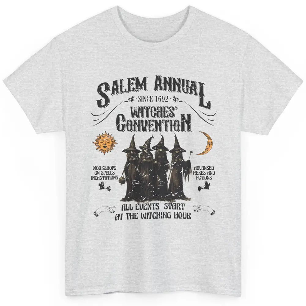 Retro Salem Annual Witches Convention Halloween Witch Magic Classic Unisex T-Shirt