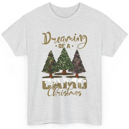 Christmas Tree Dreaming Of A Camo Christmas Veteran Gift Classic Unisex T-Shirt
