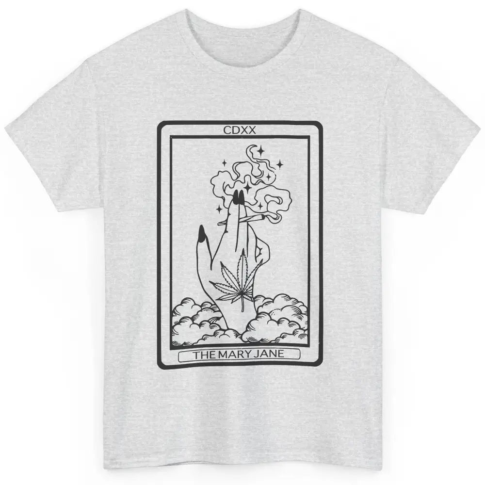 Vintage Weed Mary Jane Tarot Card Weed Smoker Smoking Lady Classic Unisex T-Shirt