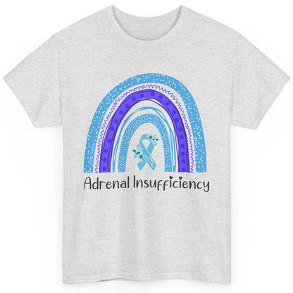 Adrenal Insufficiency Awareness Floral Light Blue Ribbon Classic Unisex T-Shirt