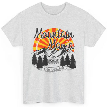 Retro Rainbow Sunset Mountain Mama Hiking Mom Climbing Classic Unisex T-Shirt