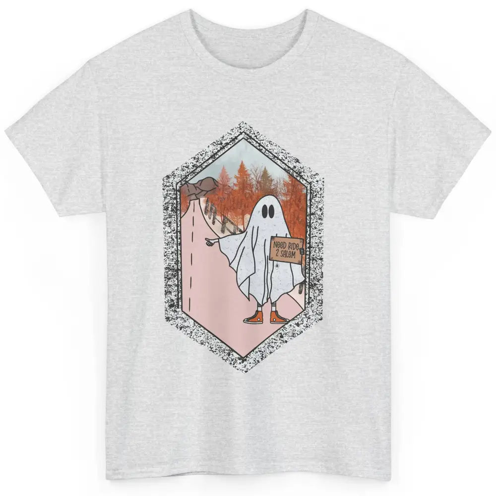 Funny Ghost Need Ride To Salem Witch Halloween Costume Classic Unisex T-Shirt