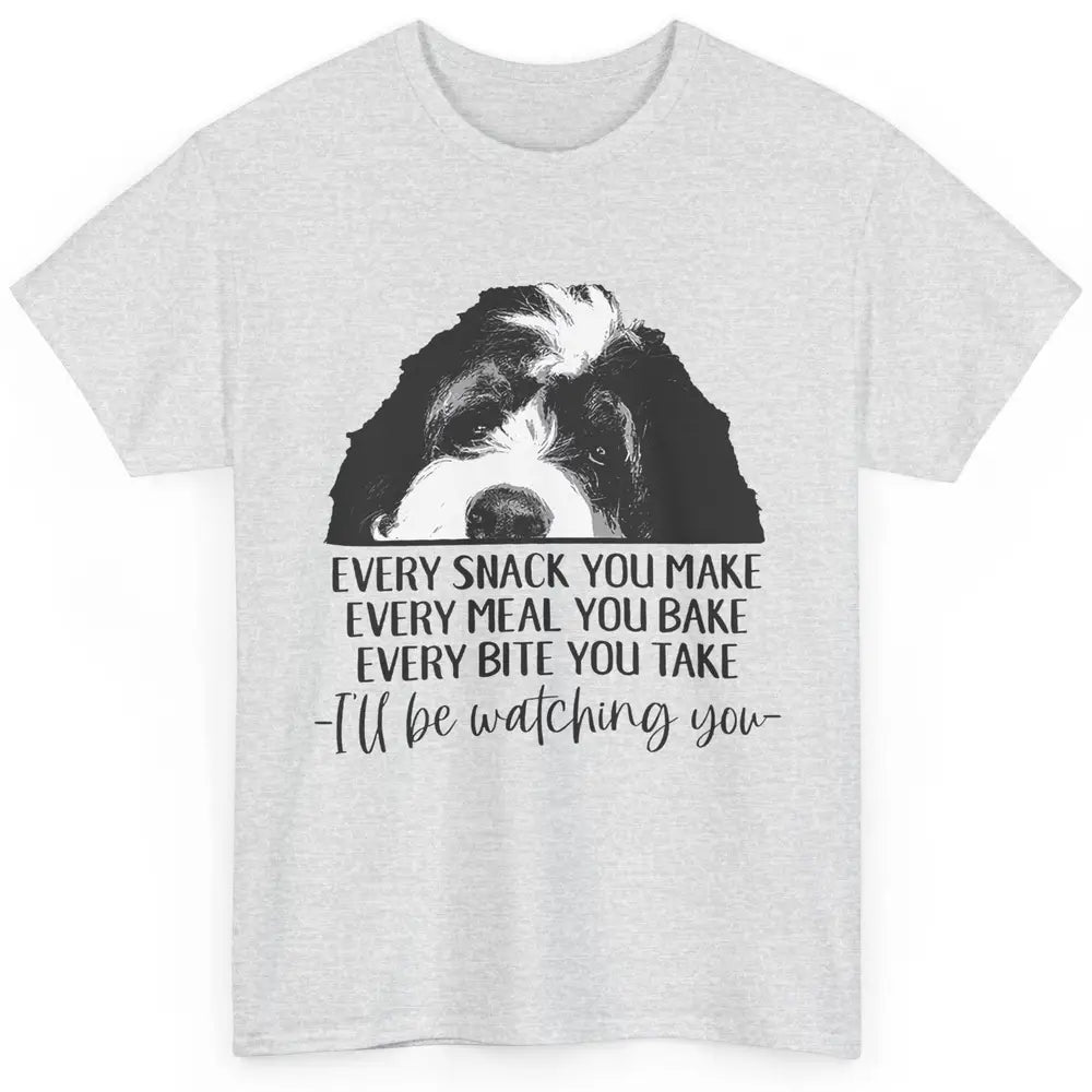 Bernedoodle I'll Be Watching You Bernedoodle Dog Lovers Gift Classic Unisex T-Shirt