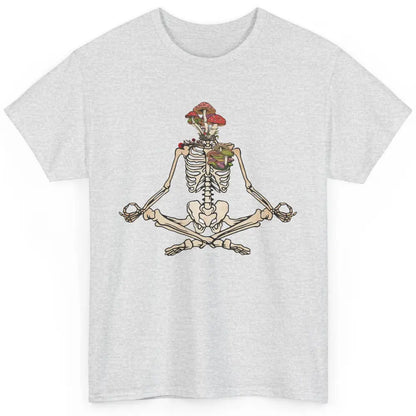 Vintage Skeleton Rib Mushroom Yoga Plants Lover Gardening Classic Unisex T-Shirt