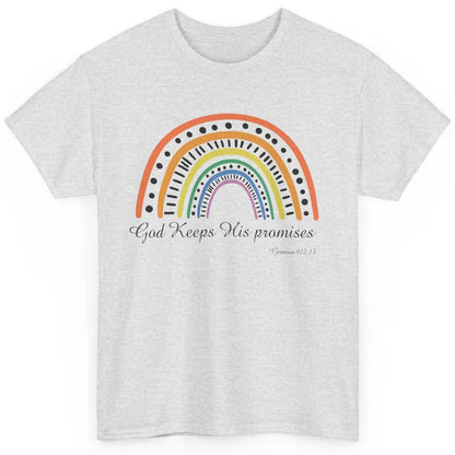 Retro Rainbow God Keeps His Promises Christian Religious Classic Unisex T-Shirt