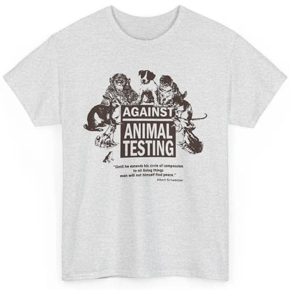 Against Animal Testing Farm Pet Liberation Right Vegan Retro Classic Unisex T-Shirt