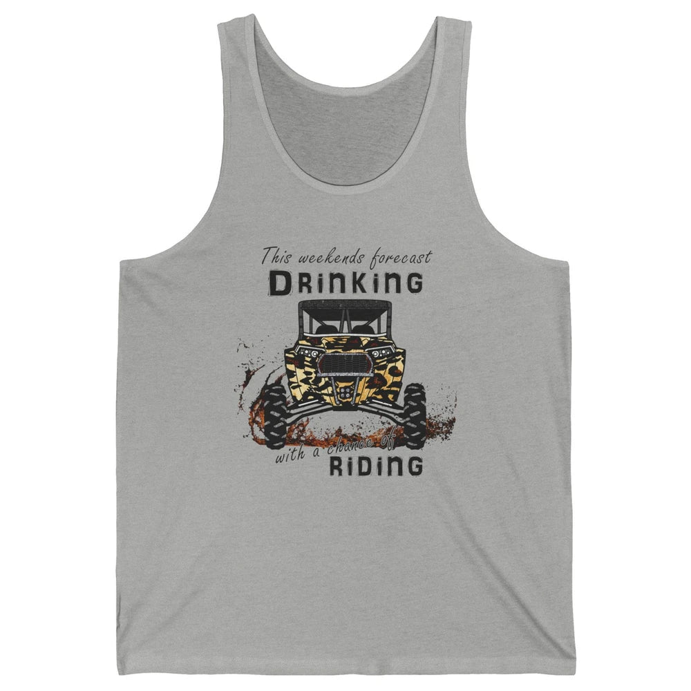 Leopard UTV Weekend Forecast Drinking Mud Riding SXS Life Unisex Jersey Tank