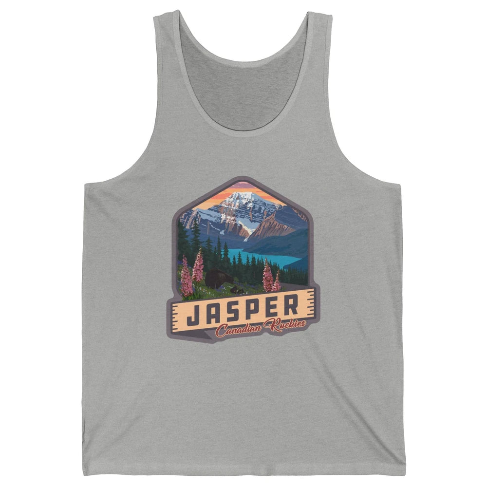 Jasper National Park Canadian Rockies US Parks Camping Unisex Jersey Tank