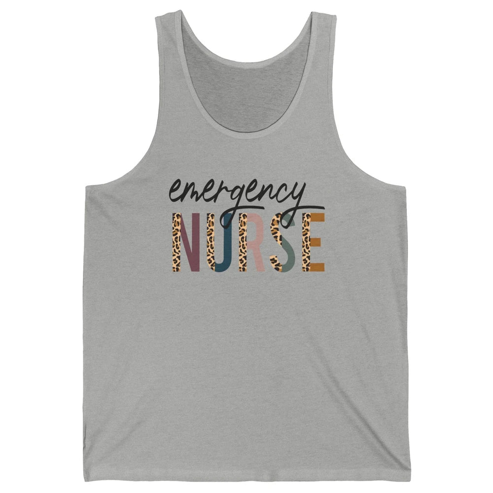 Emergency Nurse Leopard Nurse Gift Unisex Jersey Tank
