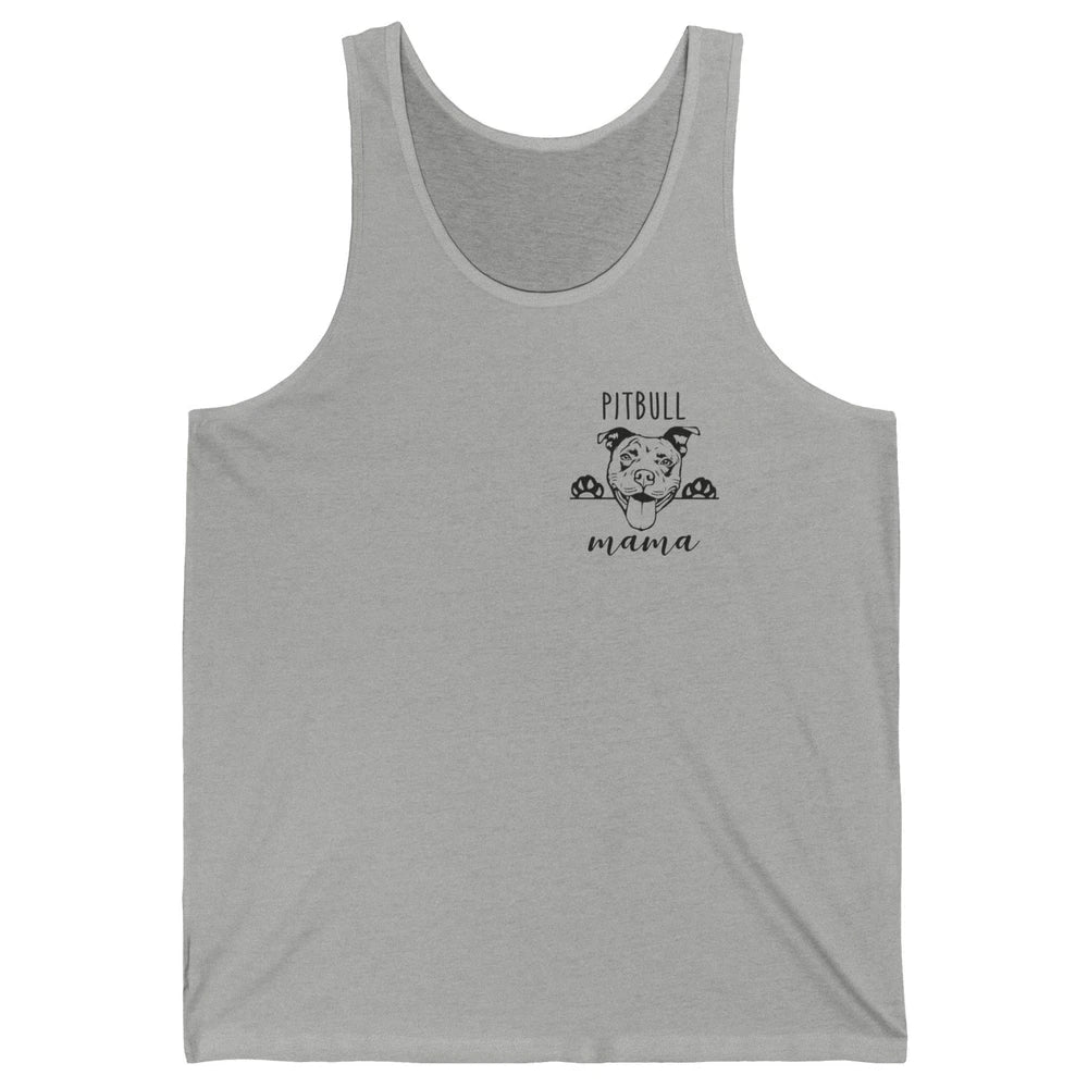 Cute Pitbull Mama Pocket Funny Hiding Dog Pet Mom Lover Unisex Jersey Tank
