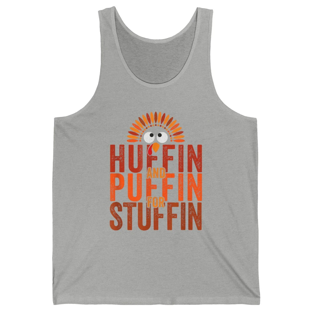 Thanksgiving Run Turkey Trot Huffin And Puffin Chicken Fall Unisex Jersey Tank