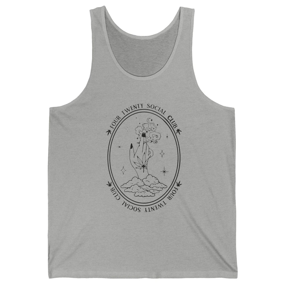 Vintage Weed Four Twenty Social Club Weed Cannabis Marijuana Unisex Jersey Tank