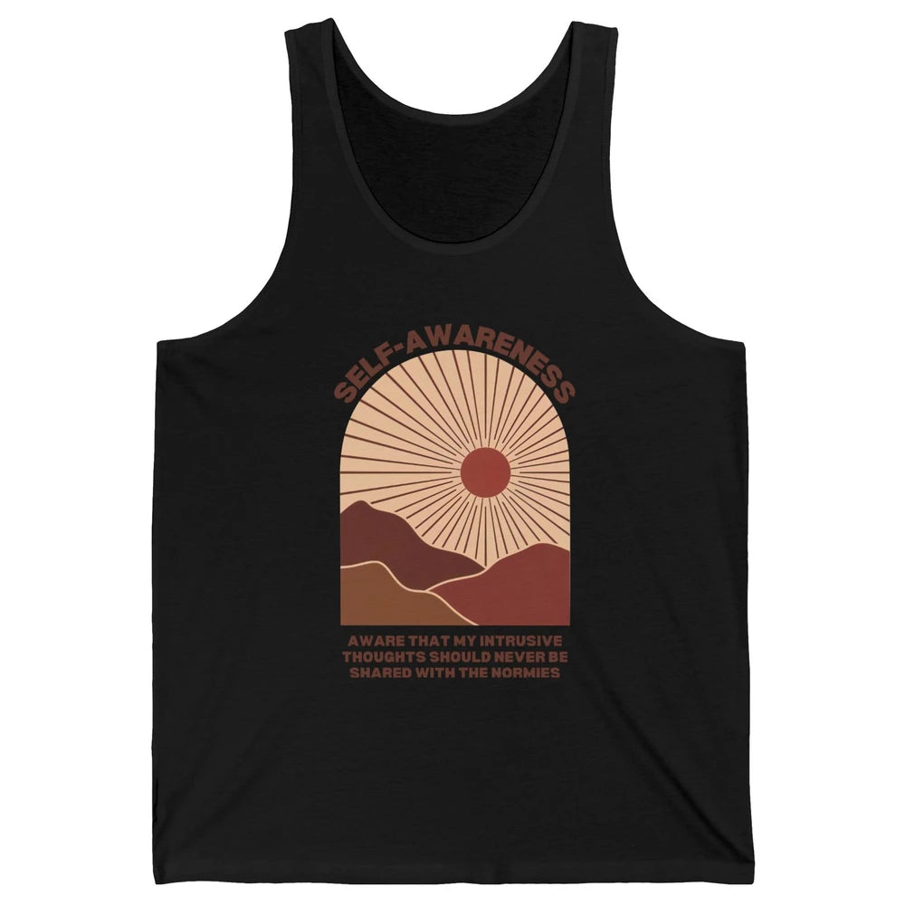 Self Awareness Intrusive Thought Humor Anxiety Mental Health Unisex Jersey Tank