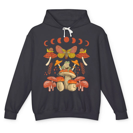 Moon Dark Frog Butterfly Mushroom Cottagecore Snail Vintage Unisex Lightweight Hoodie