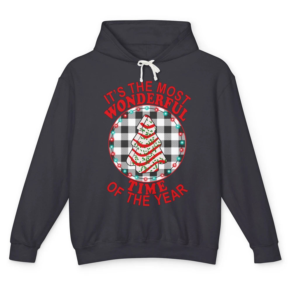 Funny Christmas Tree Cakes Most Wonderful Time Bakers Baking Unisex Lightweight Hoodie