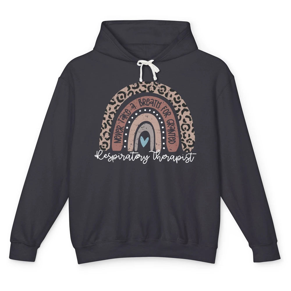 Retro Respiratory Therapy Rainbow Respiratory Therapist Gift Unisex Lightweight Hoodie