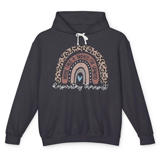 Retro Respiratory Therapy Rainbow Respiratory Therapist Gift Unisex Lightweight Hoodie