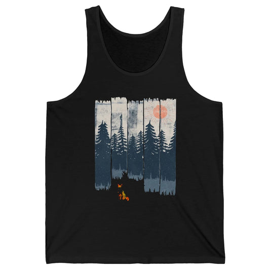 A Fox In The Wild Nature Sunset Wildlife In The Wilderness Unisex Jersey Tank